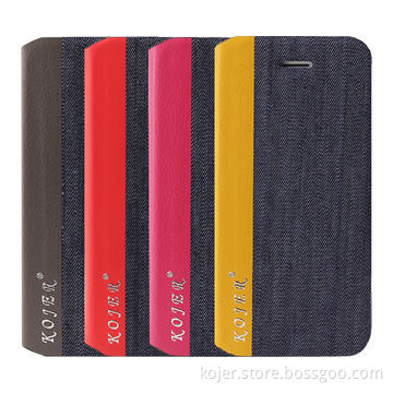 Unique detachable denim flip case for iPhone 5/5s